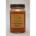 More Than A Candle More Than A Candle CMS16M 16 oz Mason Jar Soy Candle; Christmas Spice CMS16M